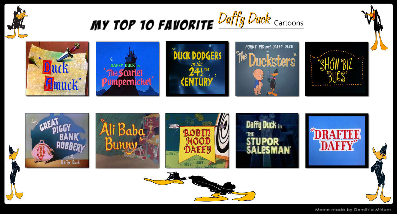 Top 10 favorite Daffy Duck cartoons by MegaCrashtheHedgehog on DeviantArt