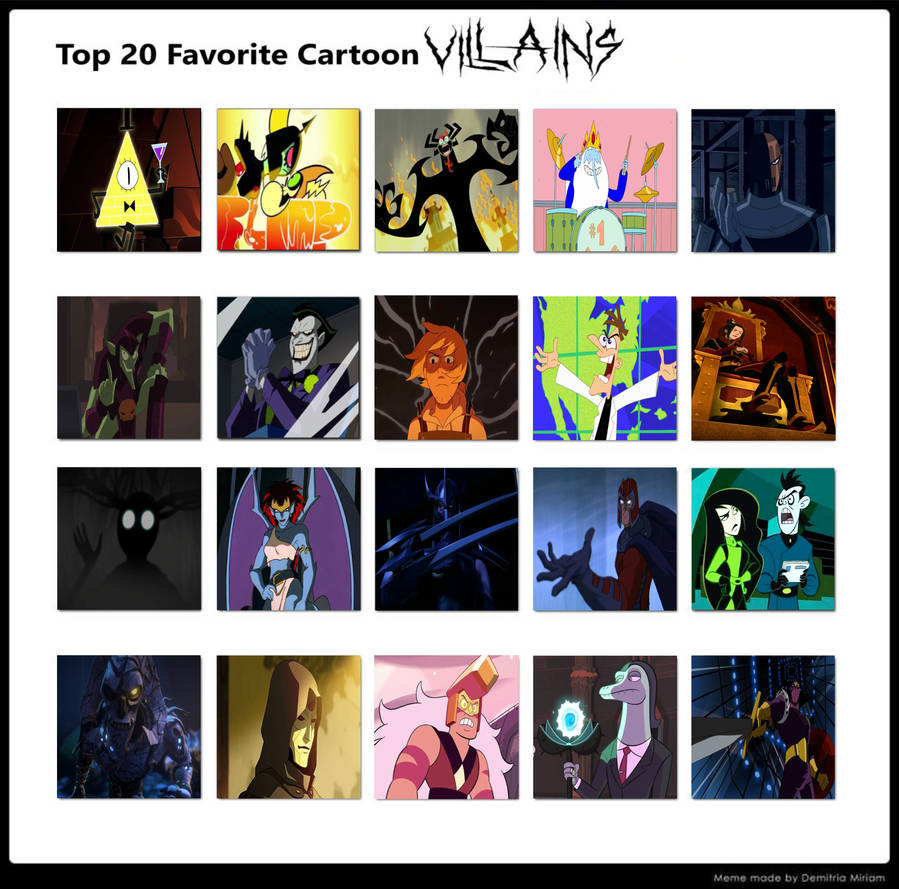Top 20 Favorite Cartoon Villains By MegaCrashtheHedgehog On DeviantArt top-20-favorite-cartoon-villains-by-megacrashthehedgehog-on-deviantart