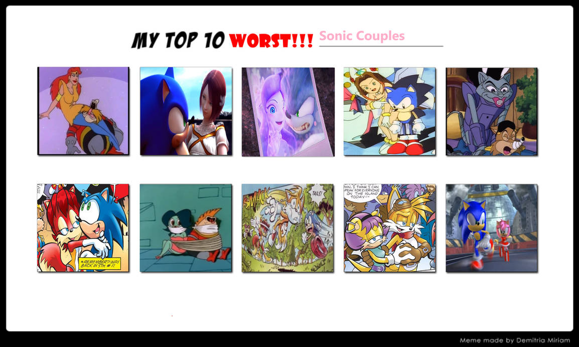 Top 10 Female Sonic characters by TobyandMavisforever on DeviantArt