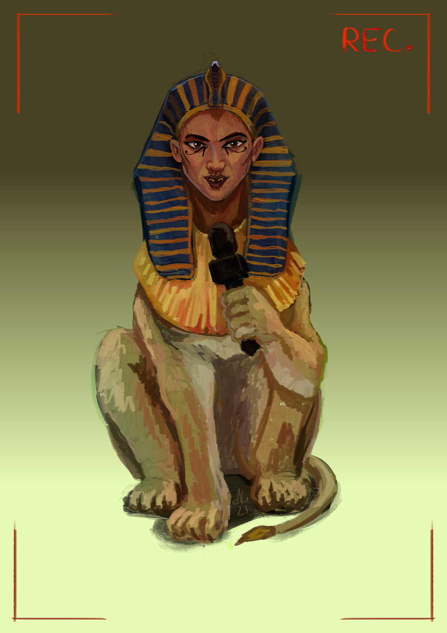 Spinx Deviantart Sphinx the Reporter by Natalliel on DeviantArt
