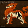 Arcanine Fakemon Evolution Design: Volcanissen