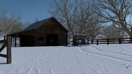 Winter Barn