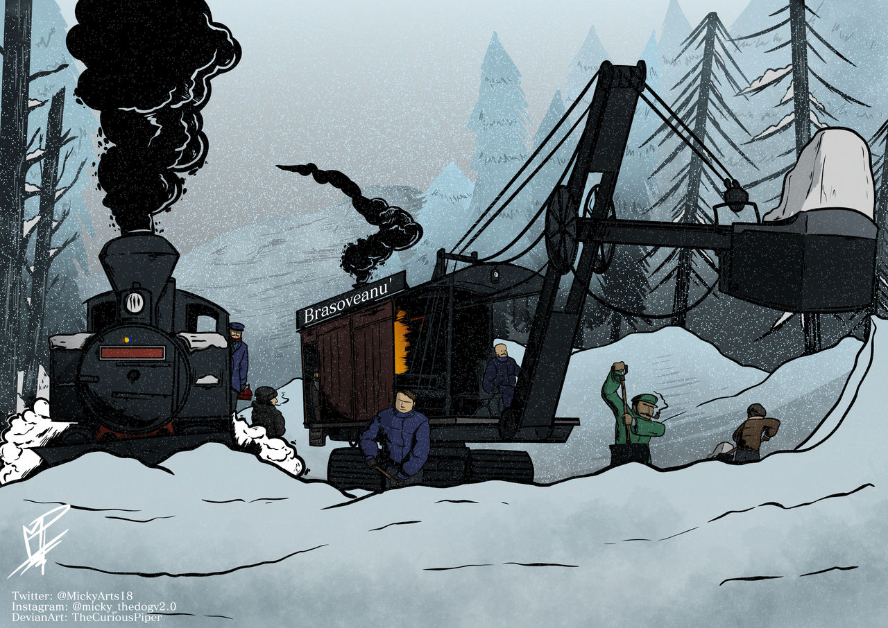 Winter on the narrow gauge railway by TheCuriosPiper on DeviantArt