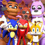 Sonic Tails and Knuckles Day at FNAF