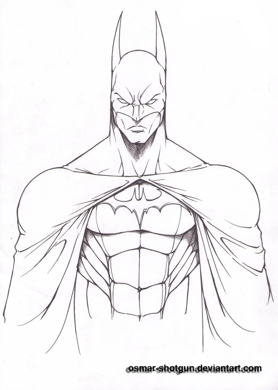 Batman Grid Line Batman line art by Osmar-Shotgun on DeviantArt