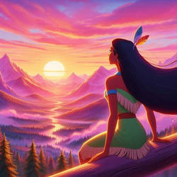 Pocahontas overlookin sunset Mountain