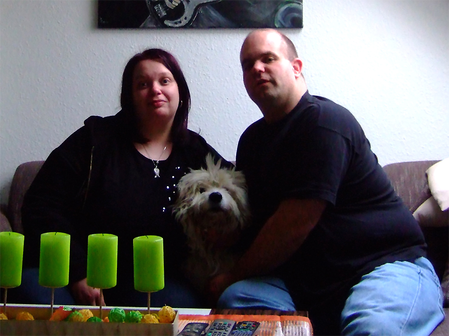 Me,hubby and doggy