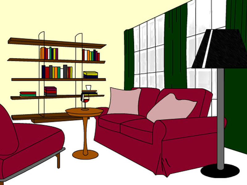 Cartoon Living Room By Bozar3000 On