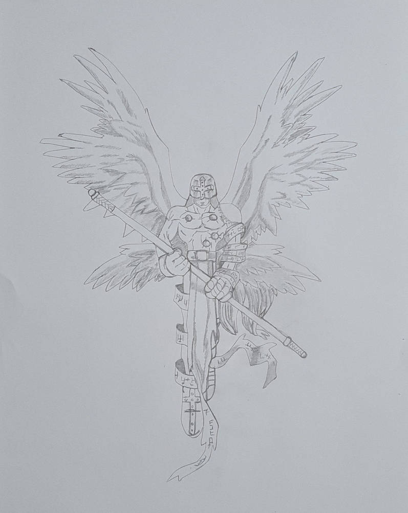 Pencil Drawing Digimon Angemon by AnjaF11 on DeviantArt