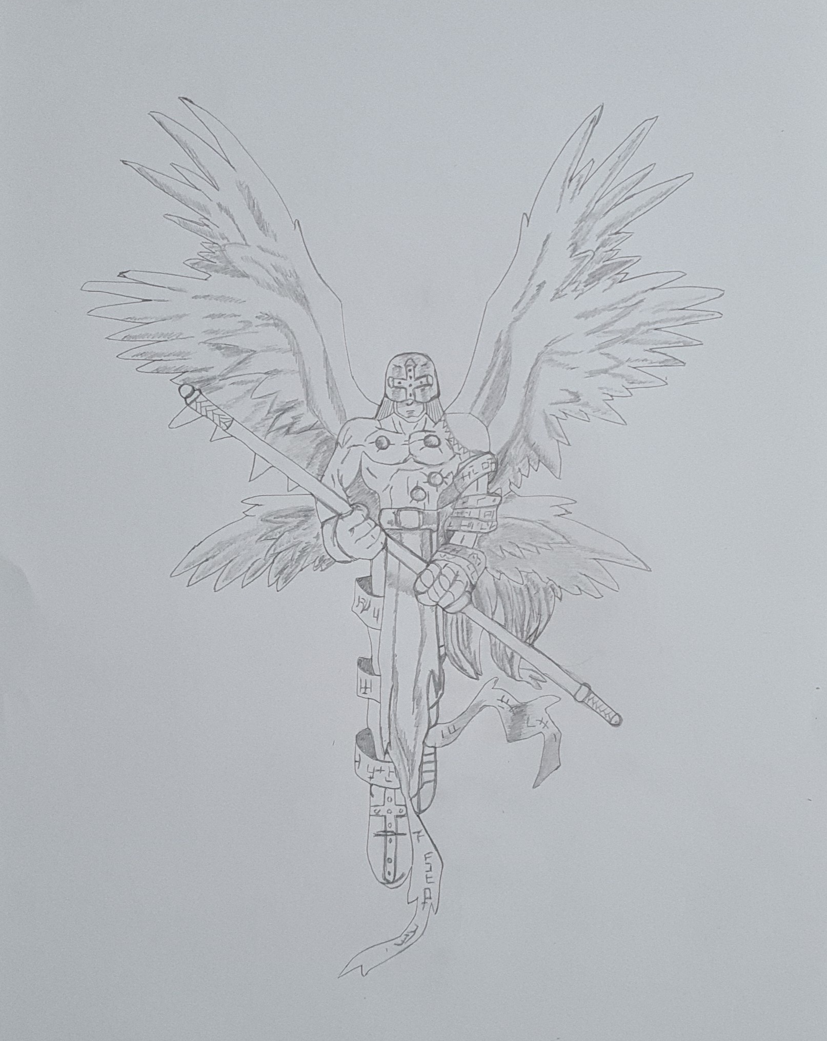 Pencil Drawing Digimon Angemon by AnjaF11 on DeviantArt