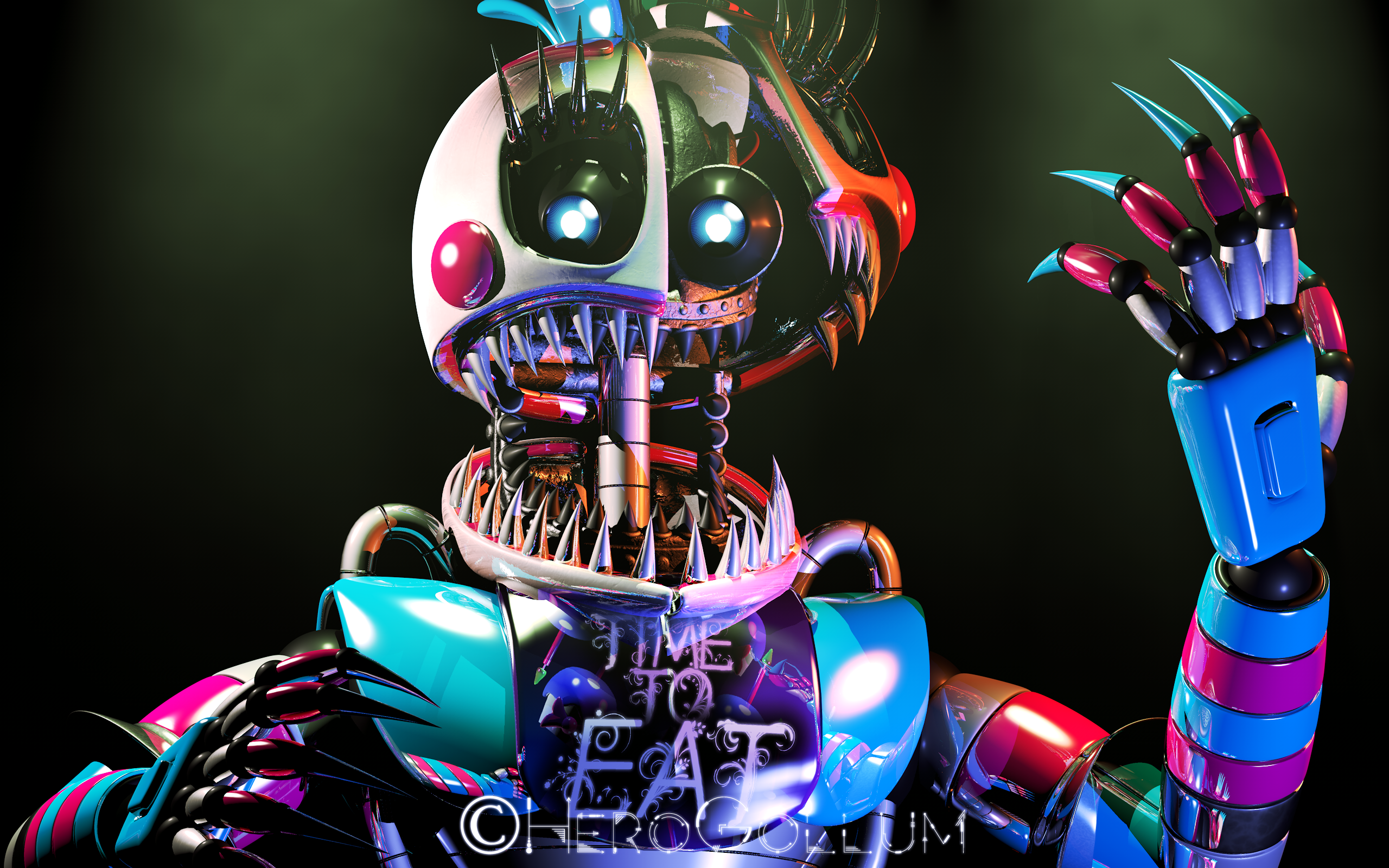 Funtime Chica Full Body Render by FuntimeFreddoFazbear on DeviantArt