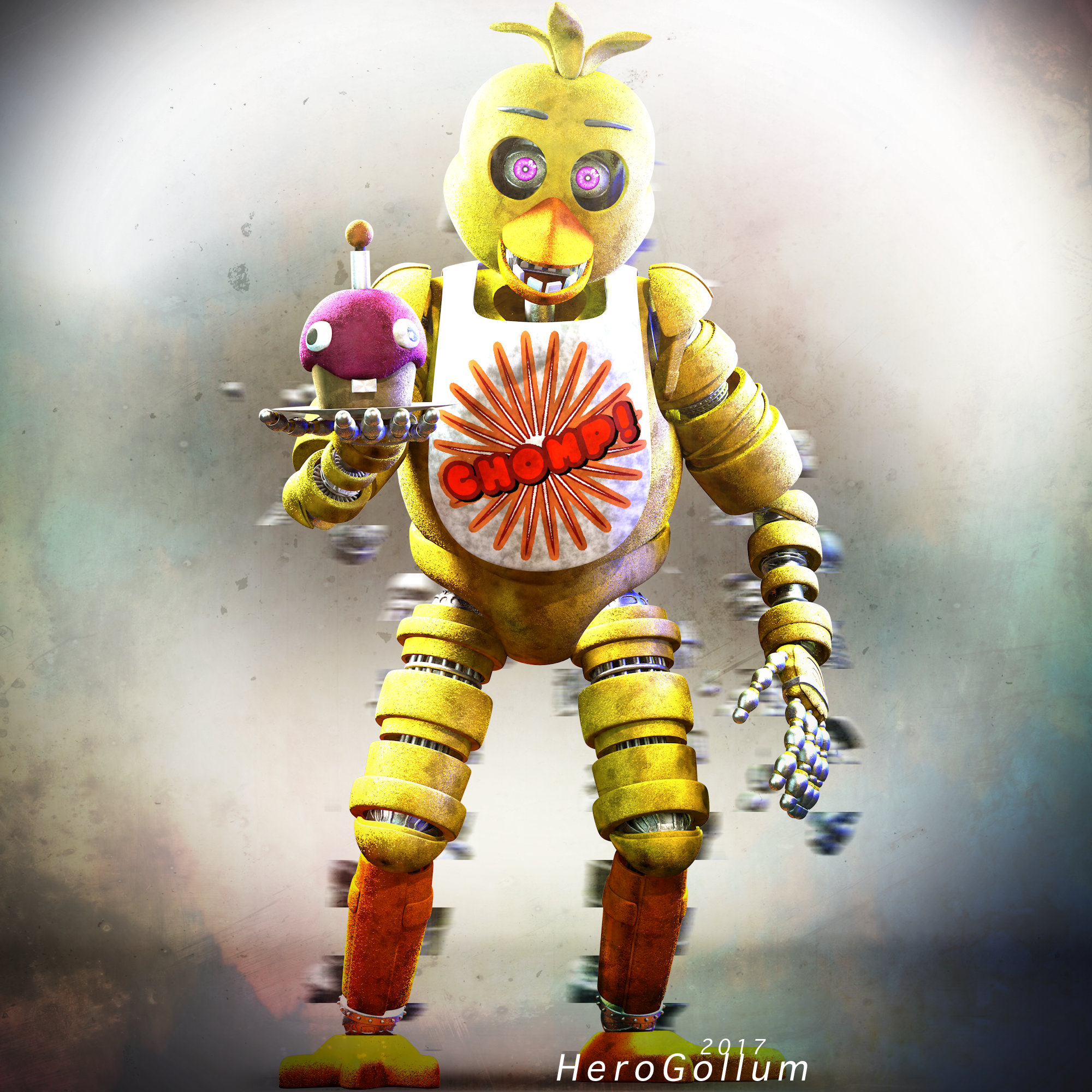 Fixed Stylized withered chica by darealccc on DeviantArt