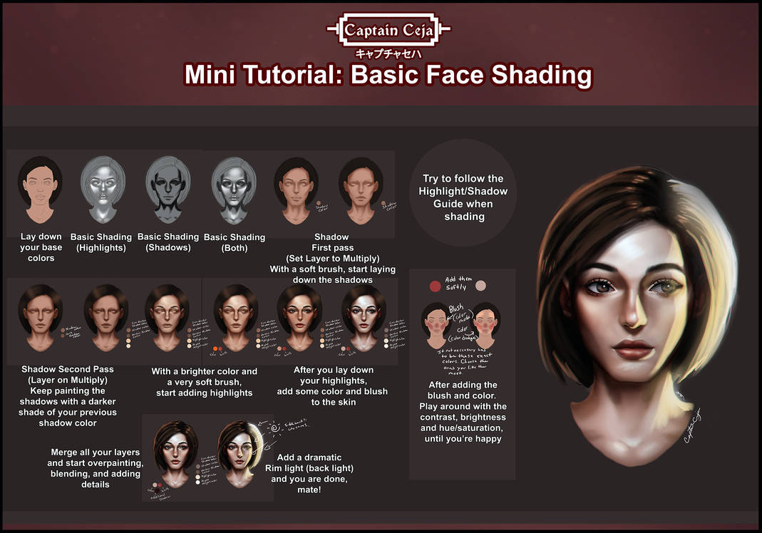 Face Shading Example Mini Tutorial Basic Face Shading by Soriano-Chan on DeviantArt