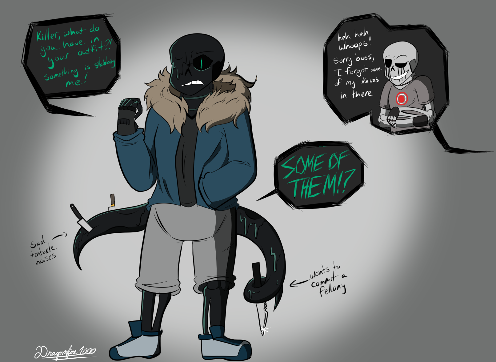 Killer Sans by LittleNightUT on DeviantArt