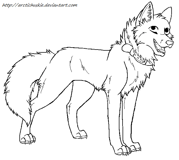 Free Dog lineart 5