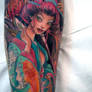 geisha tattoo 11 in progress