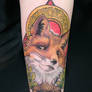 art nouveau fox tattoo