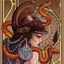 art nouveau atenea tattoo banner