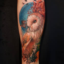 Barn Owl tattoo