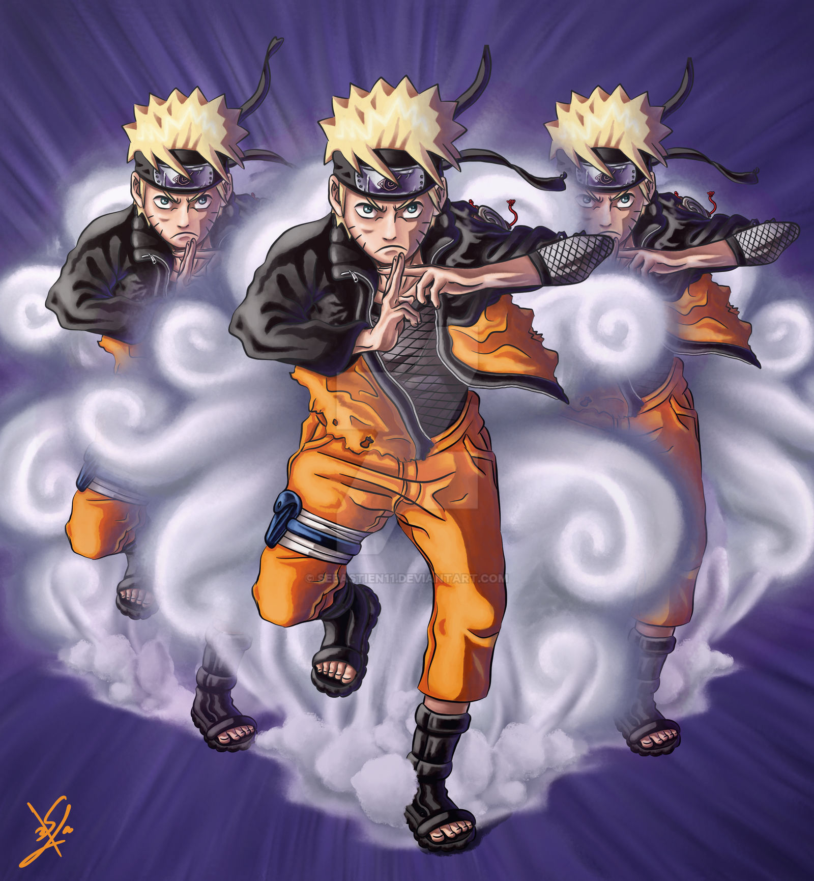 Naruto - Shadow Clone Jutsu by SEBASTIEN11 on DeviantArt