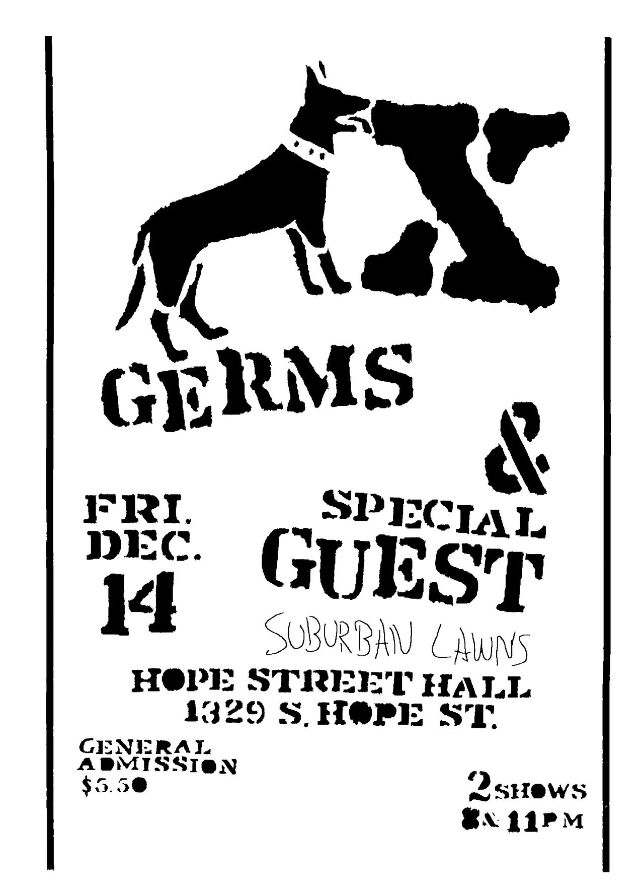 Germs, X, Suburban Lawns - Show Flier by AnarchoStencilism on DeviantArt