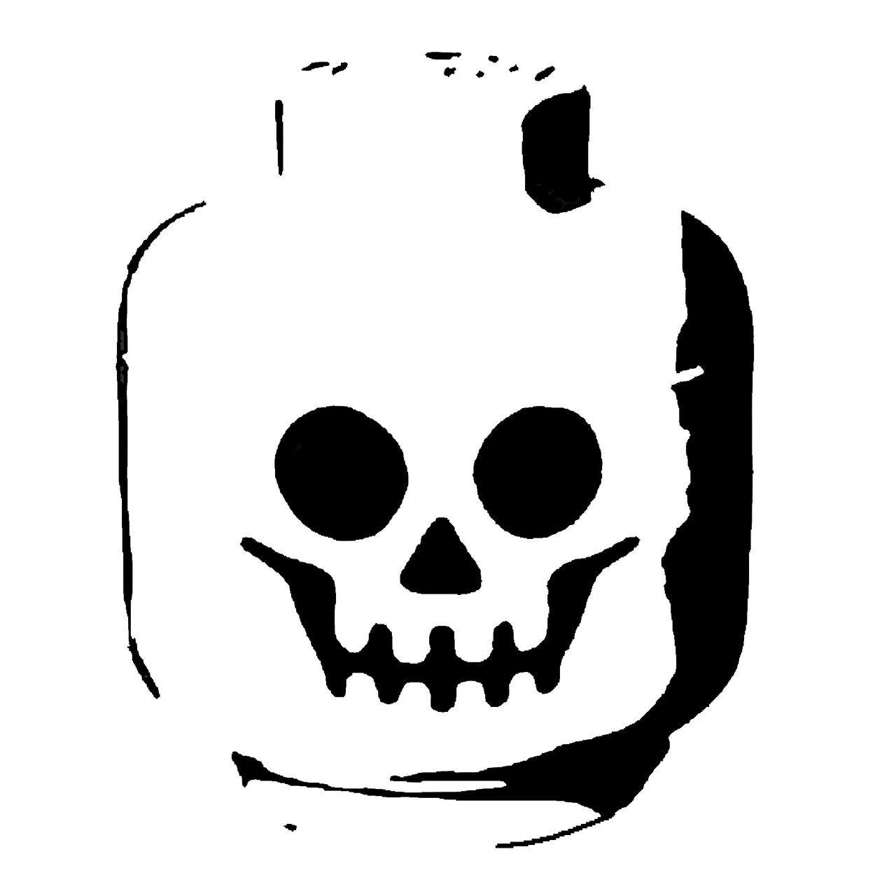 Lego Skeleton Skull by AnarchoStencilism on DeviantArt