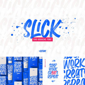 Slick SVG Brush Font + Extras