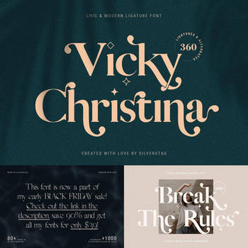 Vicky Christina Ligature Serif Font