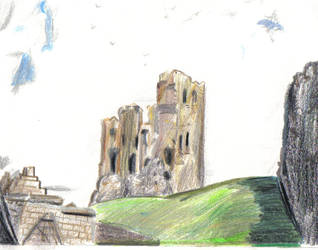 Colour Sketch Of Scarborough Castle