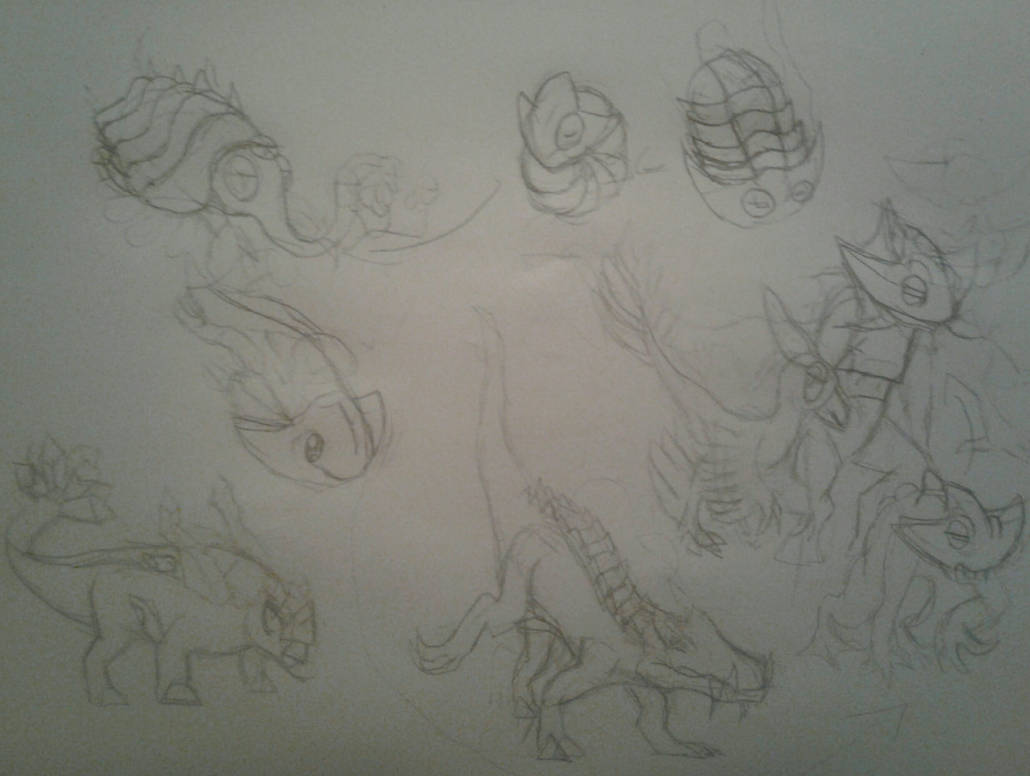 Fakemon Sketches 15 by banana2245 on DeviantArt