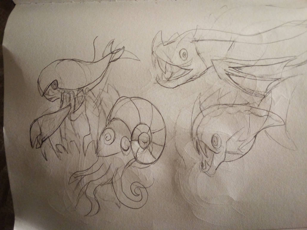 Fakemon Sketches 41 by banana2245 on DeviantArt