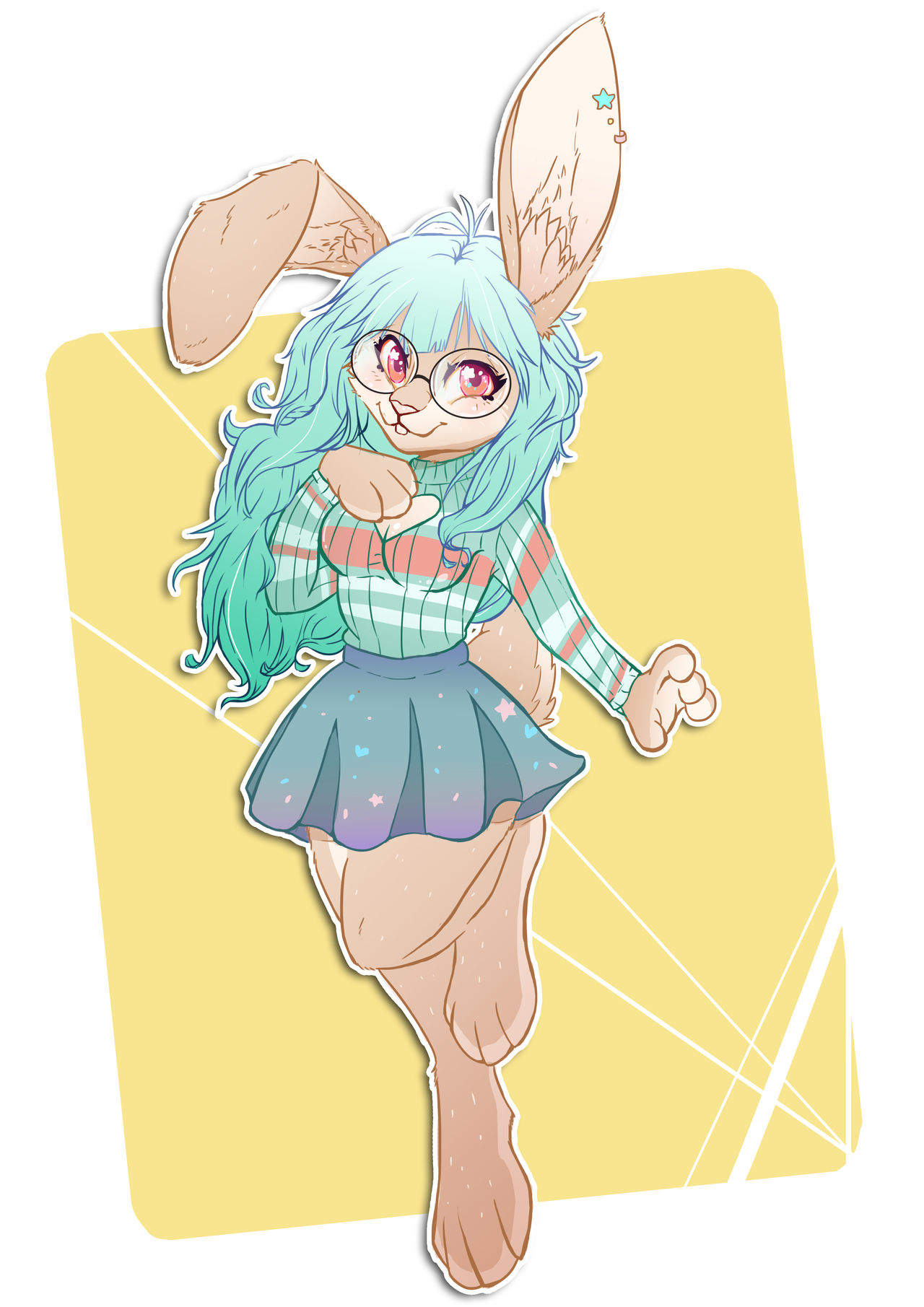 Anthro Rabbit Game Commission Anthro Bunny by Azelleca on DeviantArt