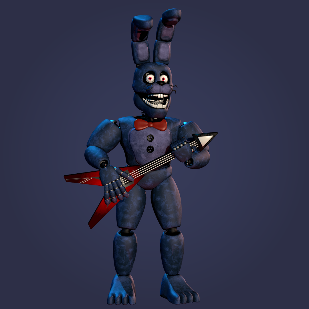 Blender/FNAF(Unwithered Bonnie by RealMaster96 on DeviantArt