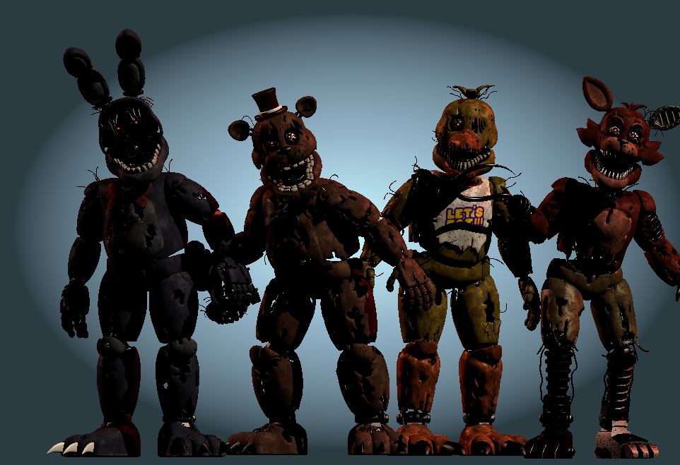 Fnaf 1 Animatronics Complete by Bantranic on DeviantArt