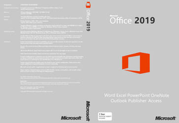 Office 2019 dvd cover