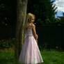 Girl in pink dress stock 4