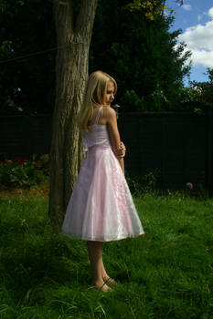 Girl in pink dress stock 4