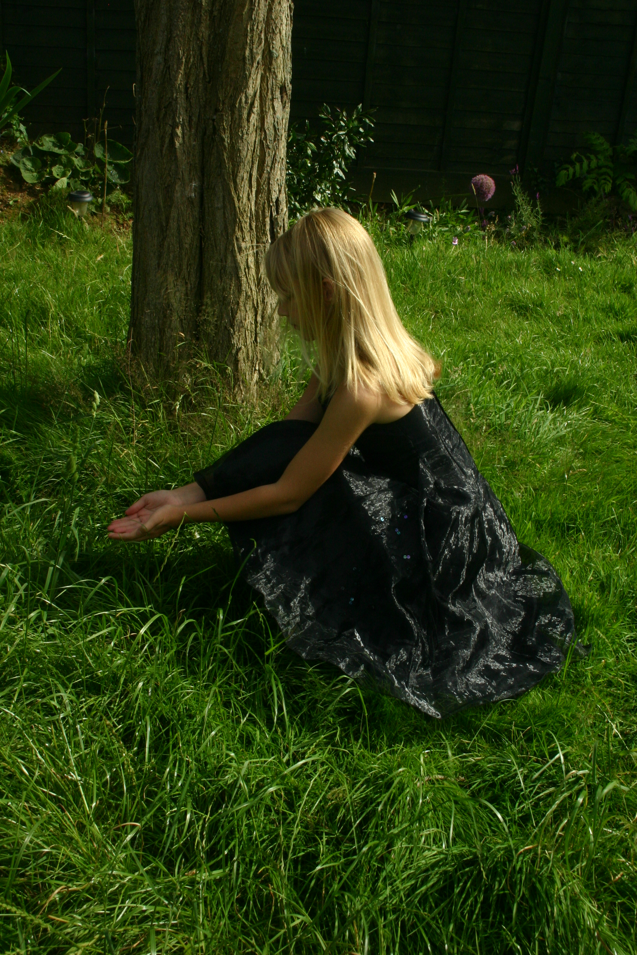 Girl in black dress stock 2