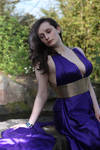 Woman in purple dress stock 2 by A68Stock