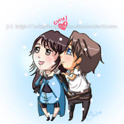 Squall and Rinoa 1st Snow Drop v1