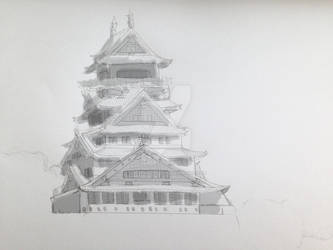 Osaka Castle Shading