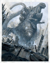 Shin Godzilla Ink Painting