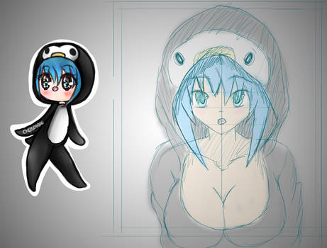 Penguin girl in my style