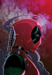 Deadpool Bust Colour1 By Lupodenay