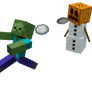 Snow golem doing his job