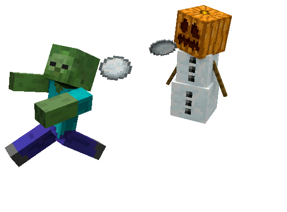 Snow golem doing his job by LockRikard on DeviantArt