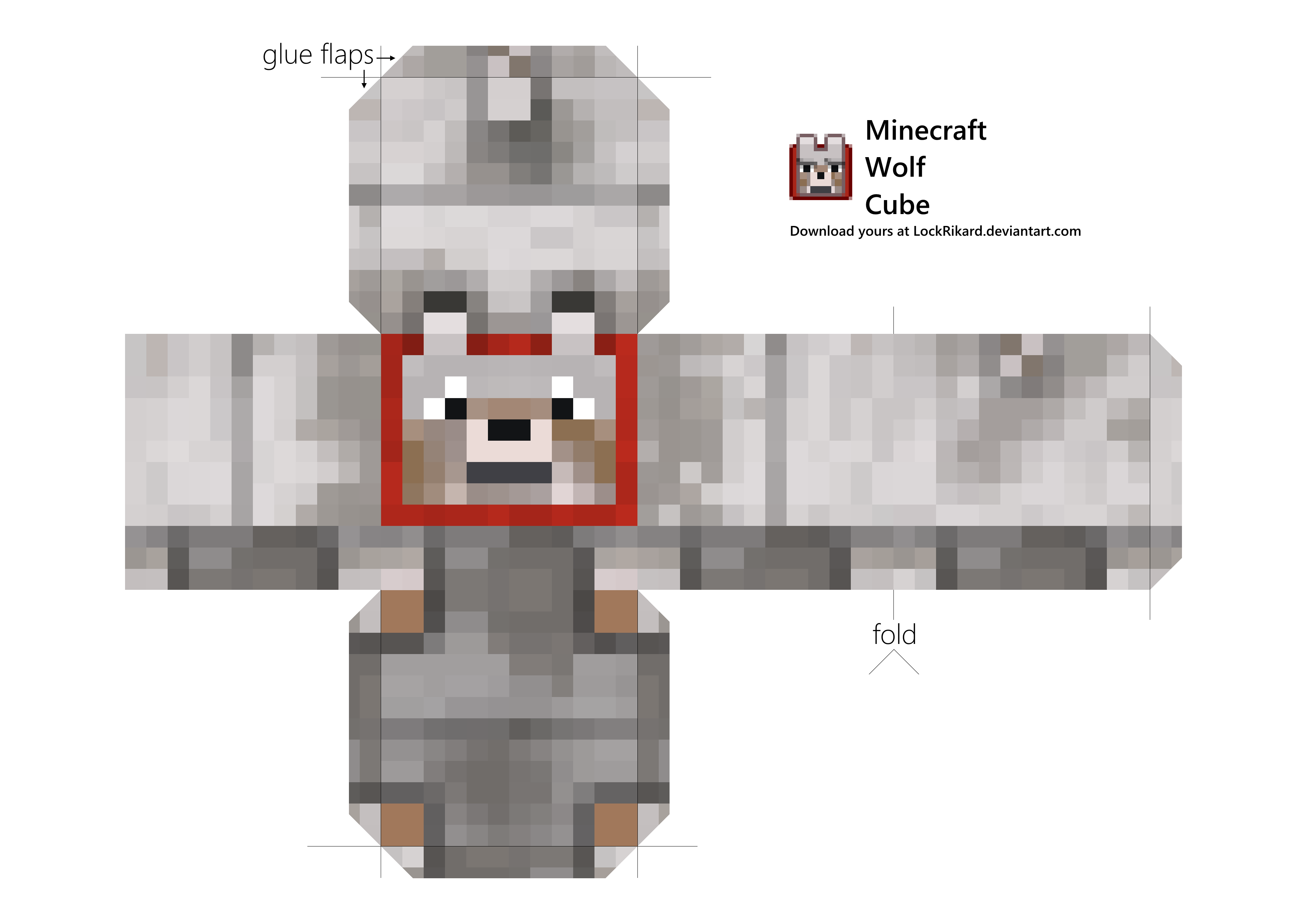 Wolfpack Craft Wolf cube papercraft by LockRikard on DeviantArt