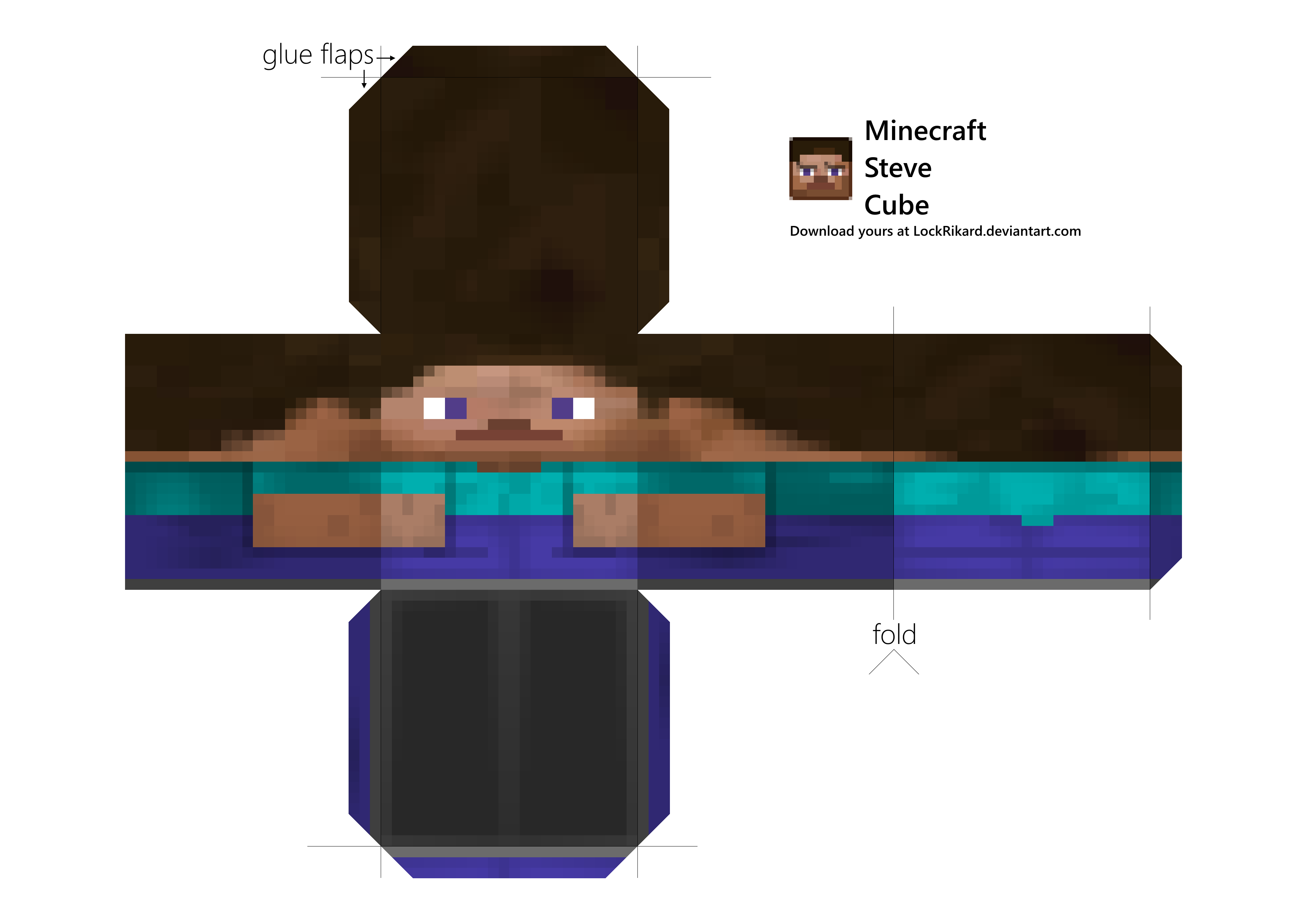 Steve Minecraft Paper Craft Model