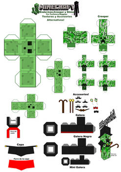 Minecraft Papercraft Texturas y Accesorios Alterno