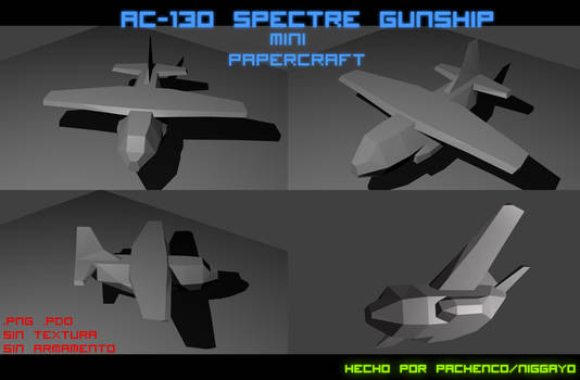 AC-130 Spectre Gunship Mini Papercraft